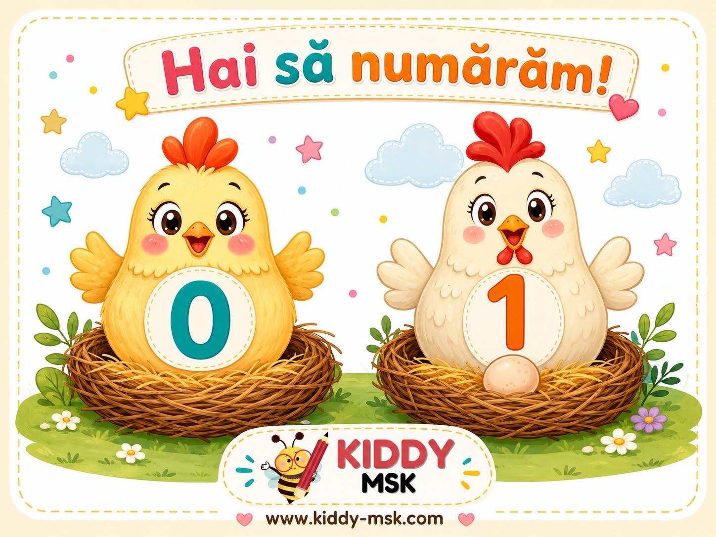 Hai să numărăm! — Postere 0–5 — prima pagină